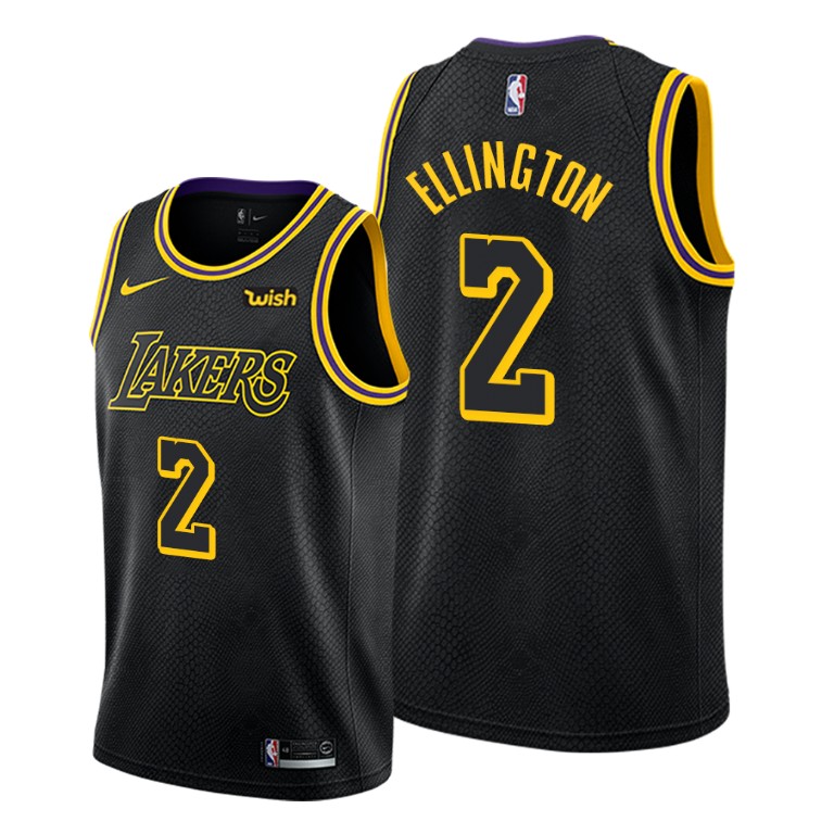 Men's Los Angeles Lakers Wayne Ellington #2 NBA Inspired 2021 Trade Mamba Week Black Basketball Jersey XCX3083IL